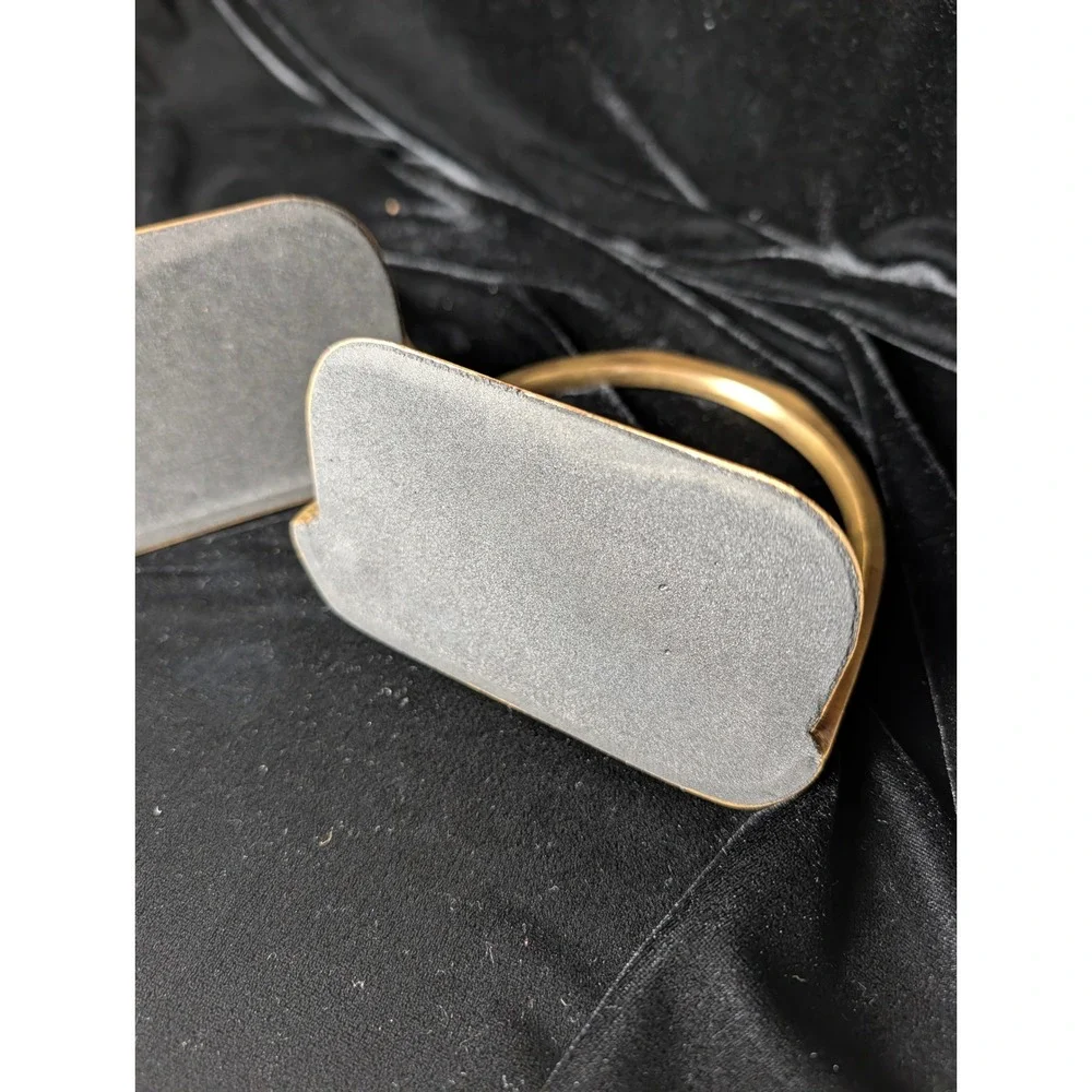 Vintage Solid Brass Stirrup Bookends Equestrian Horse Decor Made in Korea Pair